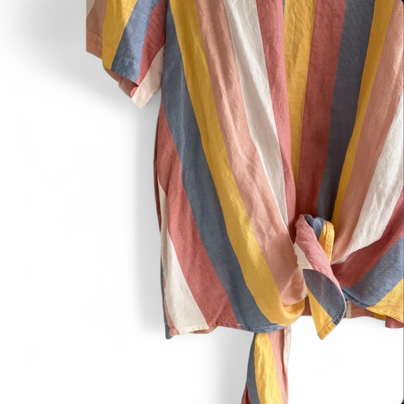 Madewell Button - Back Tie Tee In Sherbet Stripe - Picture 10 of 14